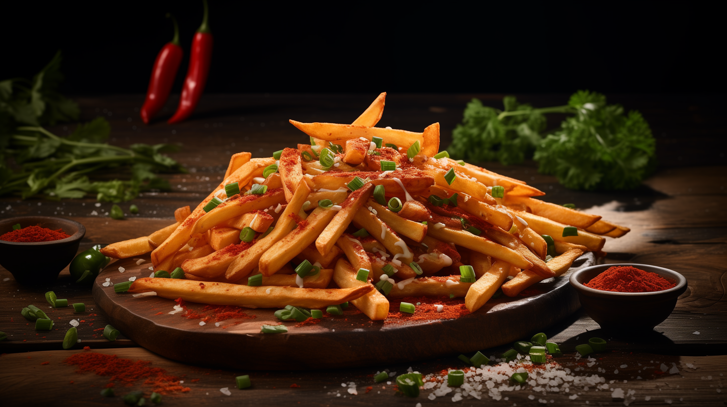 Image of baked cajun garlic parmesan fries.