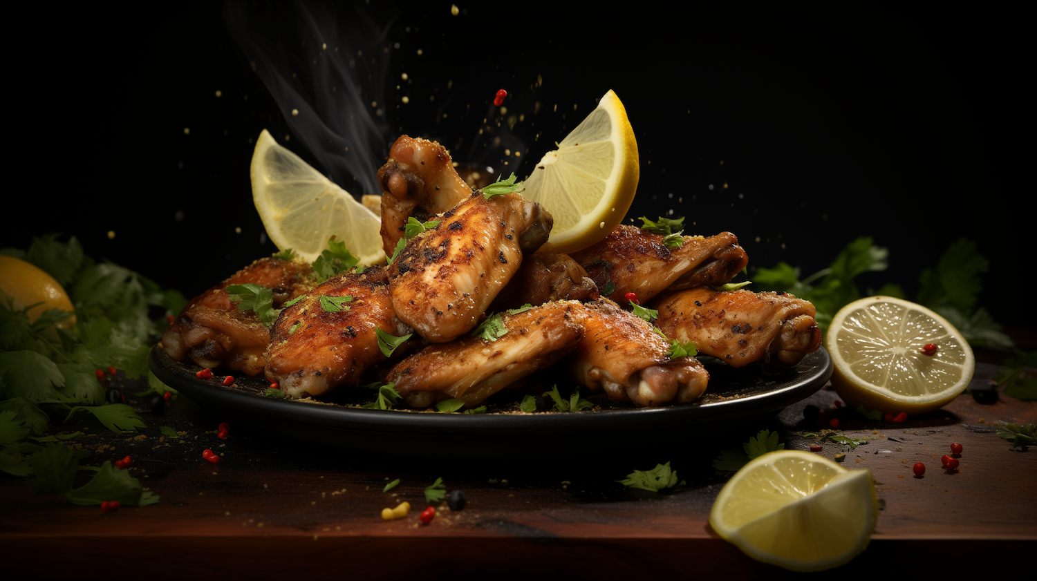 Image of lemon-pepper chicken wings.