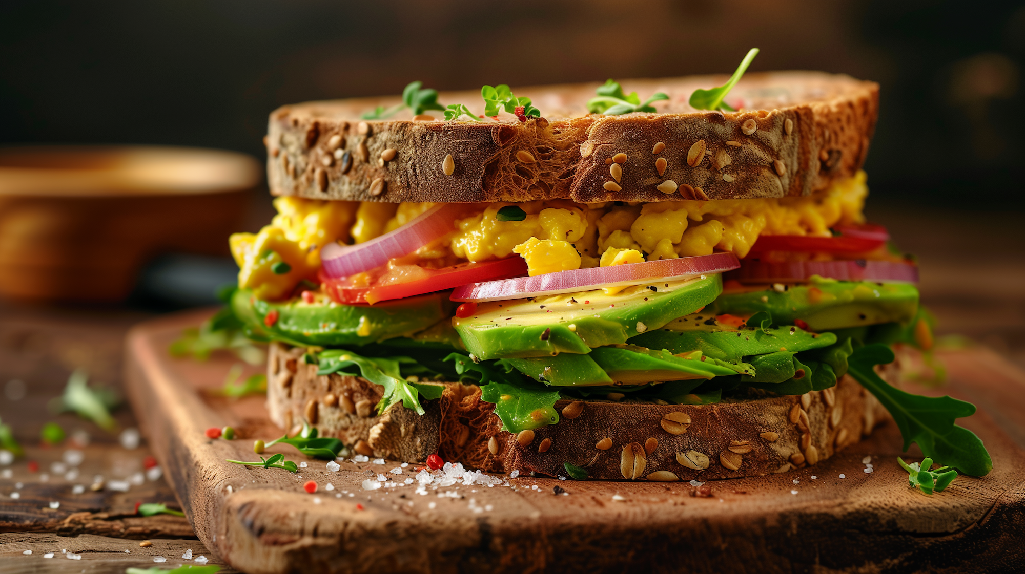 Lemon & Fiery Mango Habanero Avocado Breakfast Sandwich