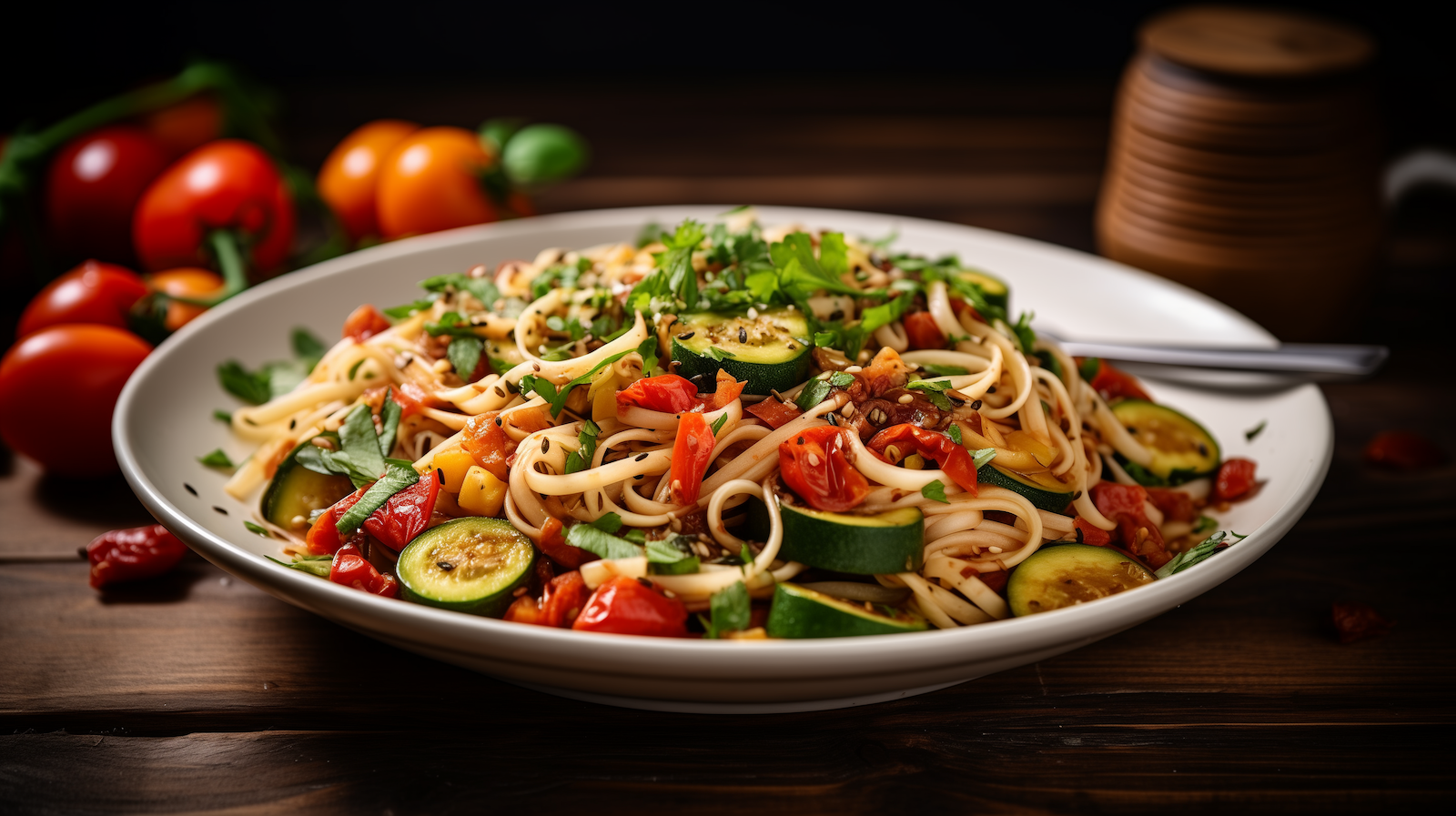 Image of spicy hot honey sriracha pasta.