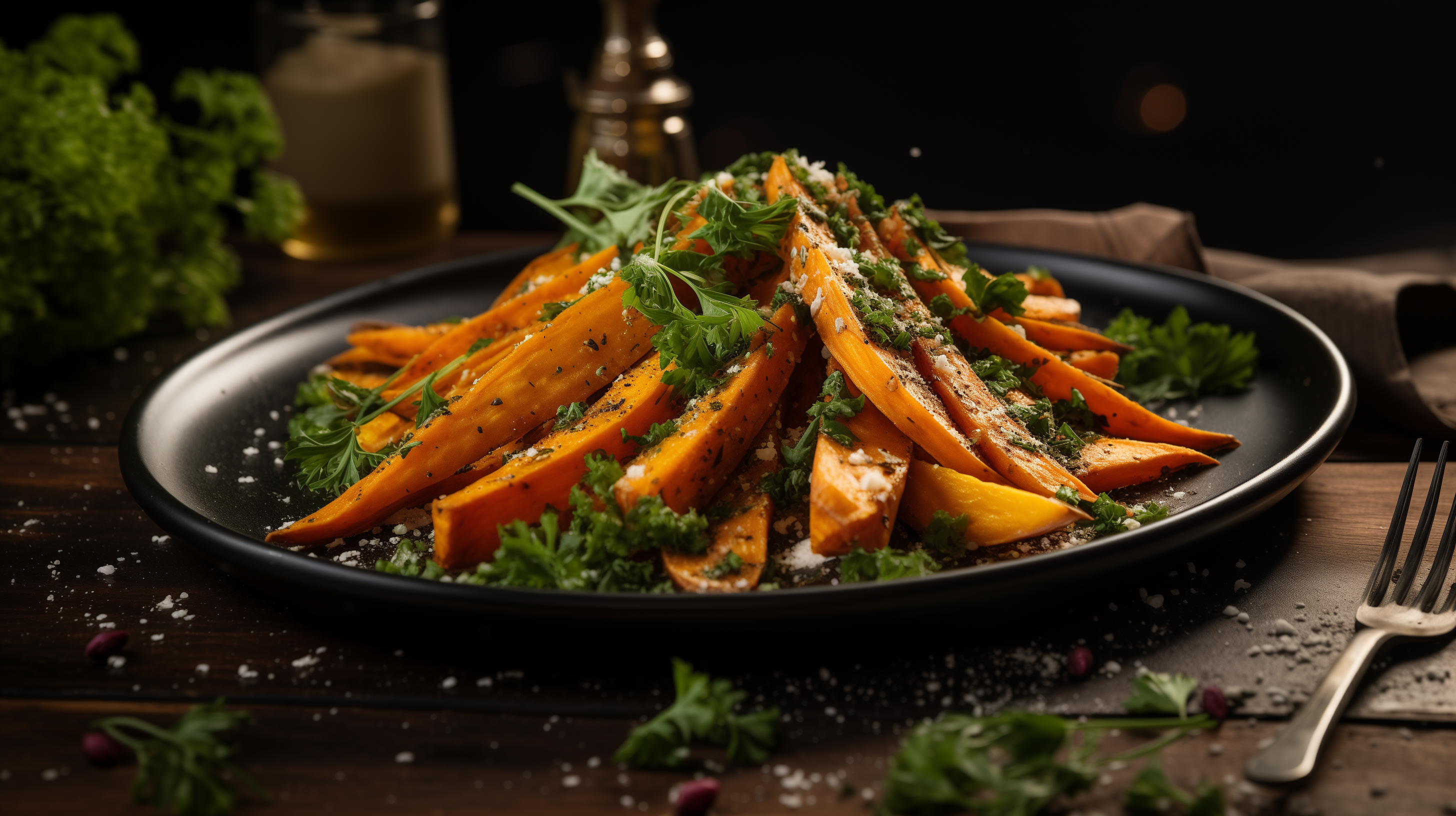 Image of spicy sweet potato fries.