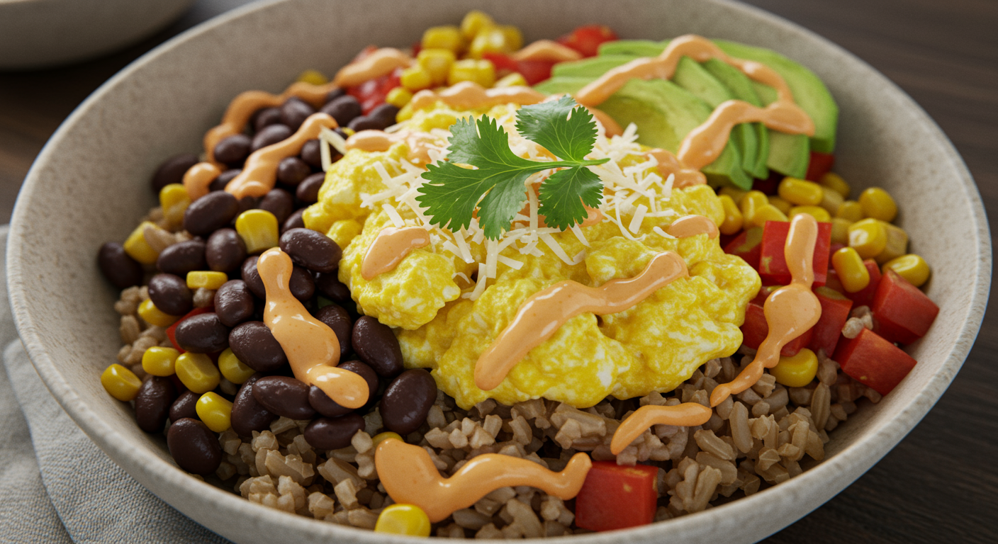 Brown Rice & Avocado Breakfast Bowl