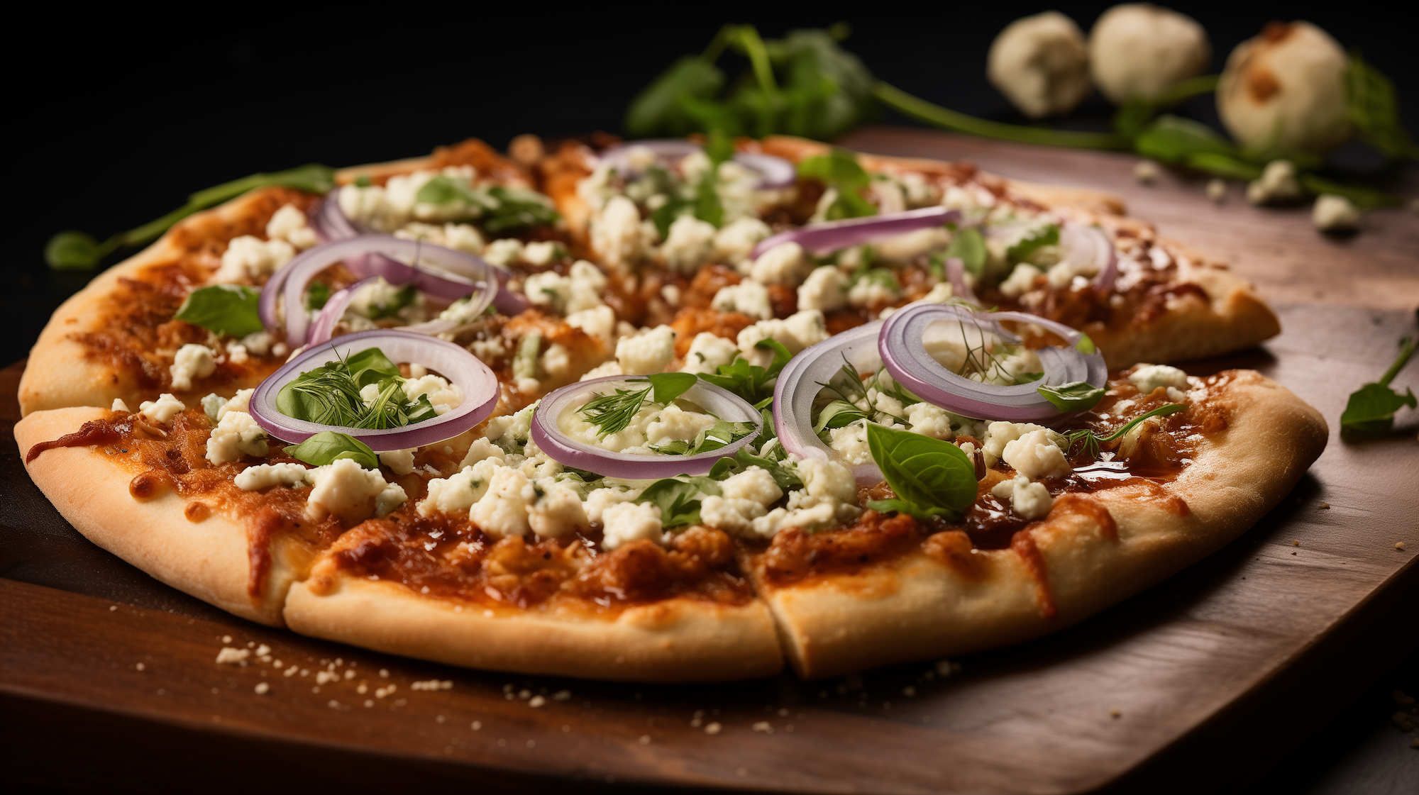 Buffalo Blue Cheese Chicken Pizza