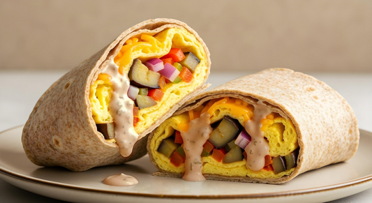 Cheesy Vegetable Omelet Wraps