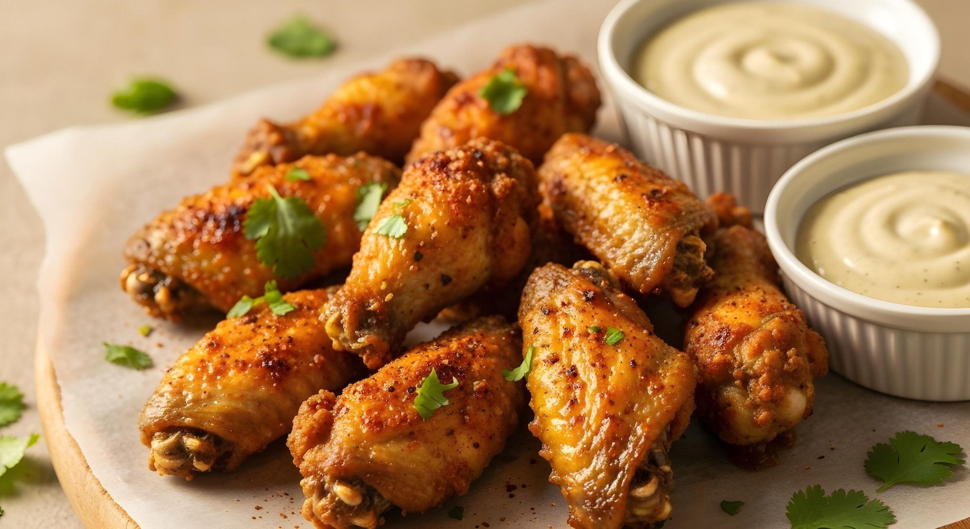 Crispy Baked Southwest Ranch Chicken Wings