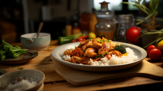 Honey Mustard Chicken and Veggie Stir-Fry