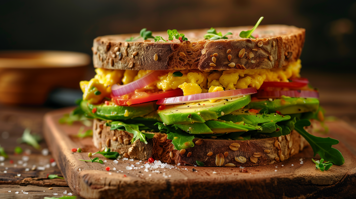 Lemon & Fiery Mango Habanero Avocado Breakfast Sandwich