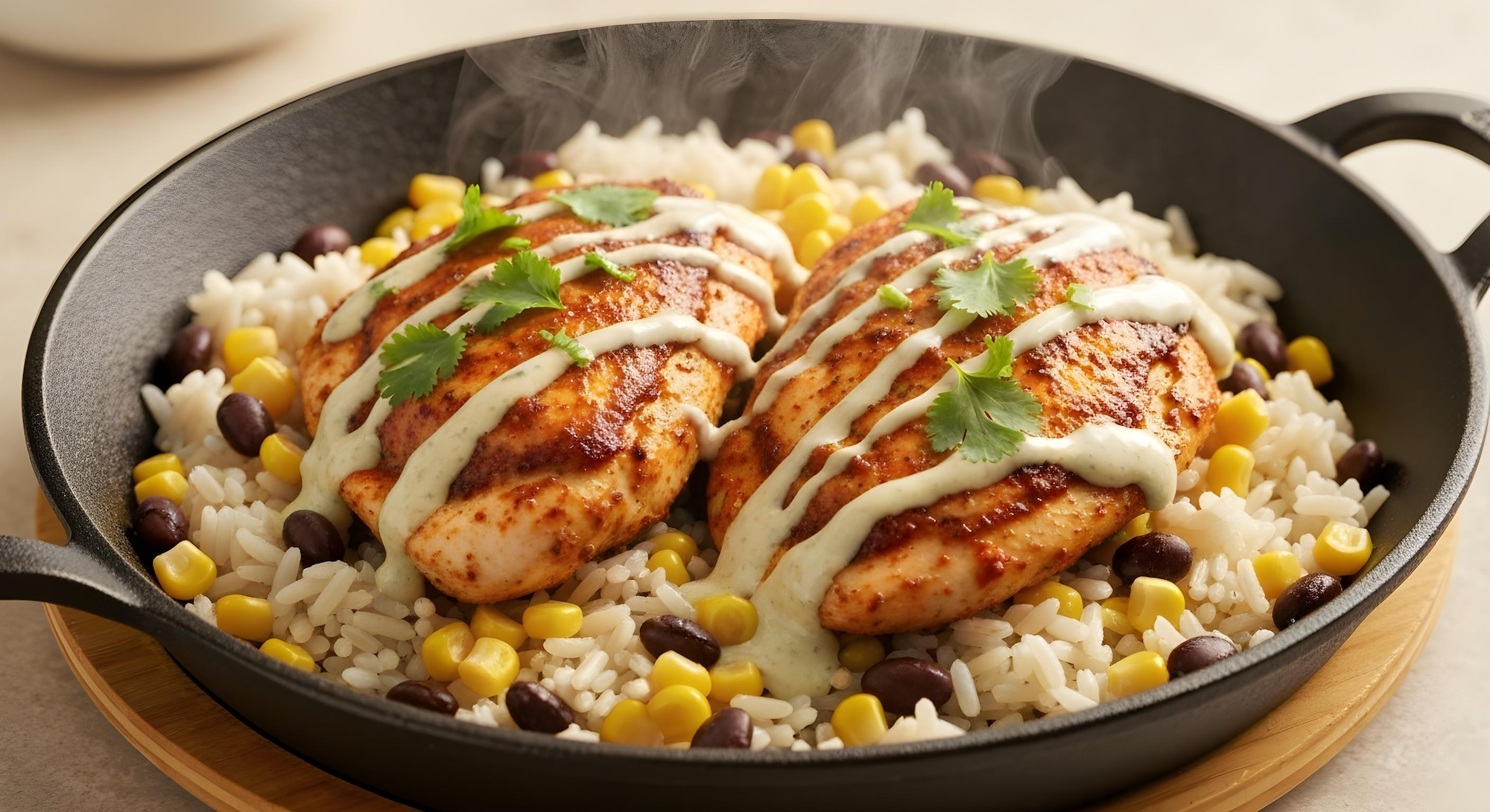 One-Pan Southwest Ranch Chicken & Rice