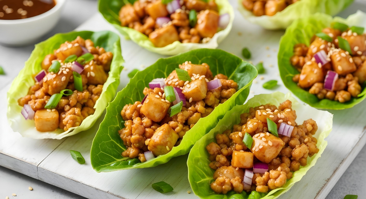 Sesame Ginger Chicken Lettuce Wraps