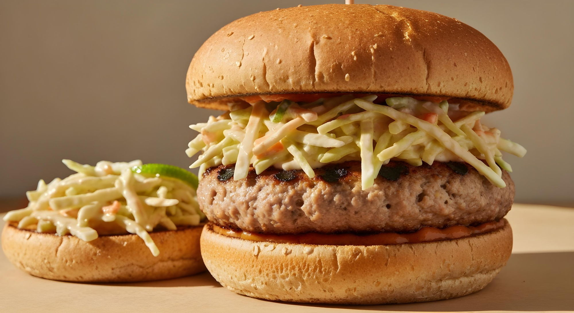 Southwest Turkey Burger with Greek Yogurt Slaw