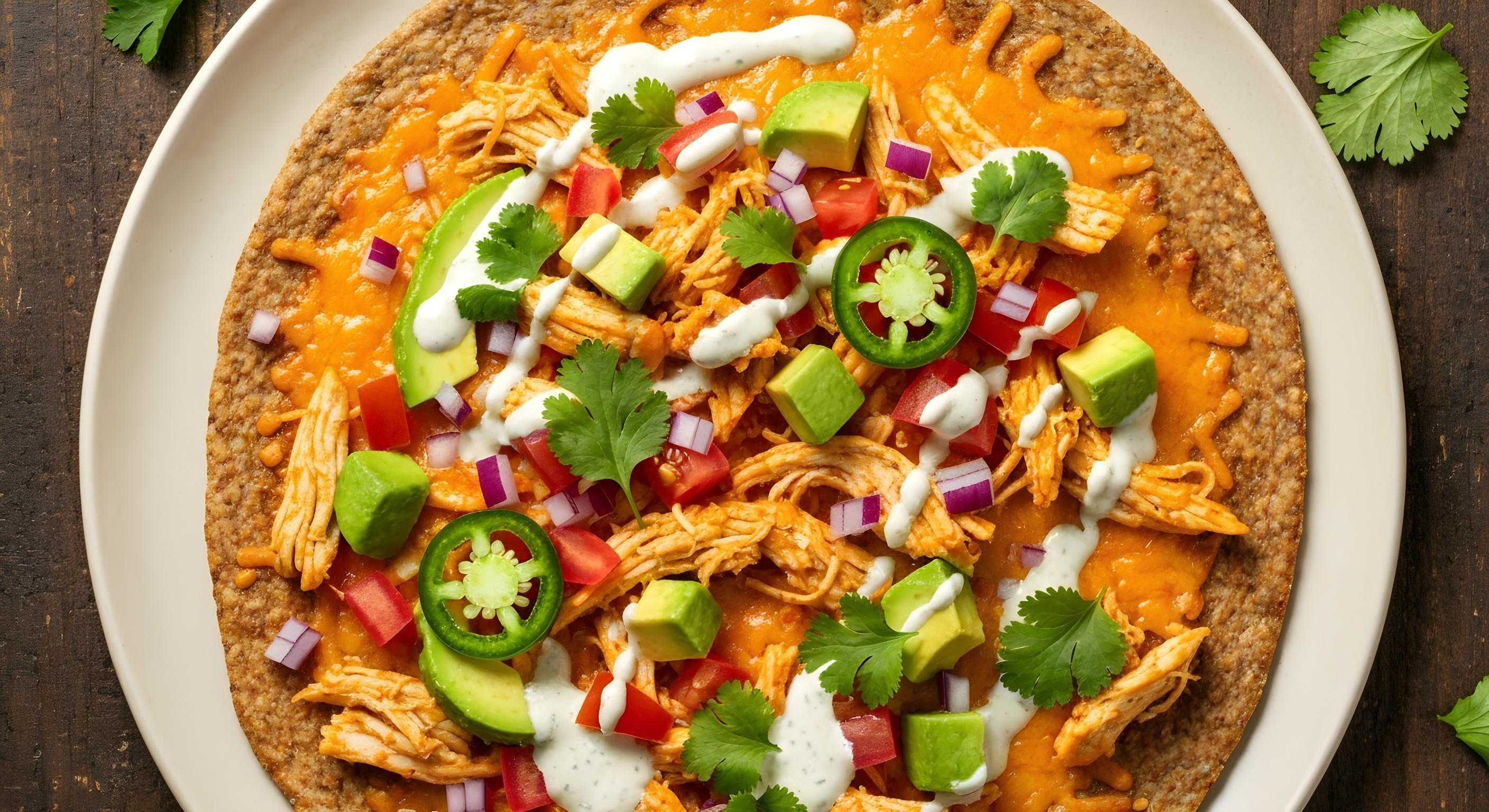 Spicy Chicken & Avocado Whole-Wheat Flatbread