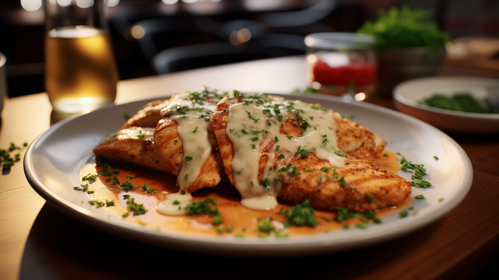 Image of spicy garlic parmesan chicken breast.
