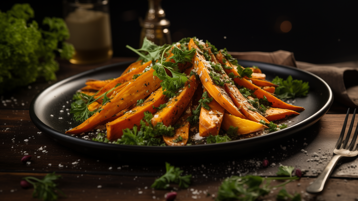 Image of spicy sweet potato fries.