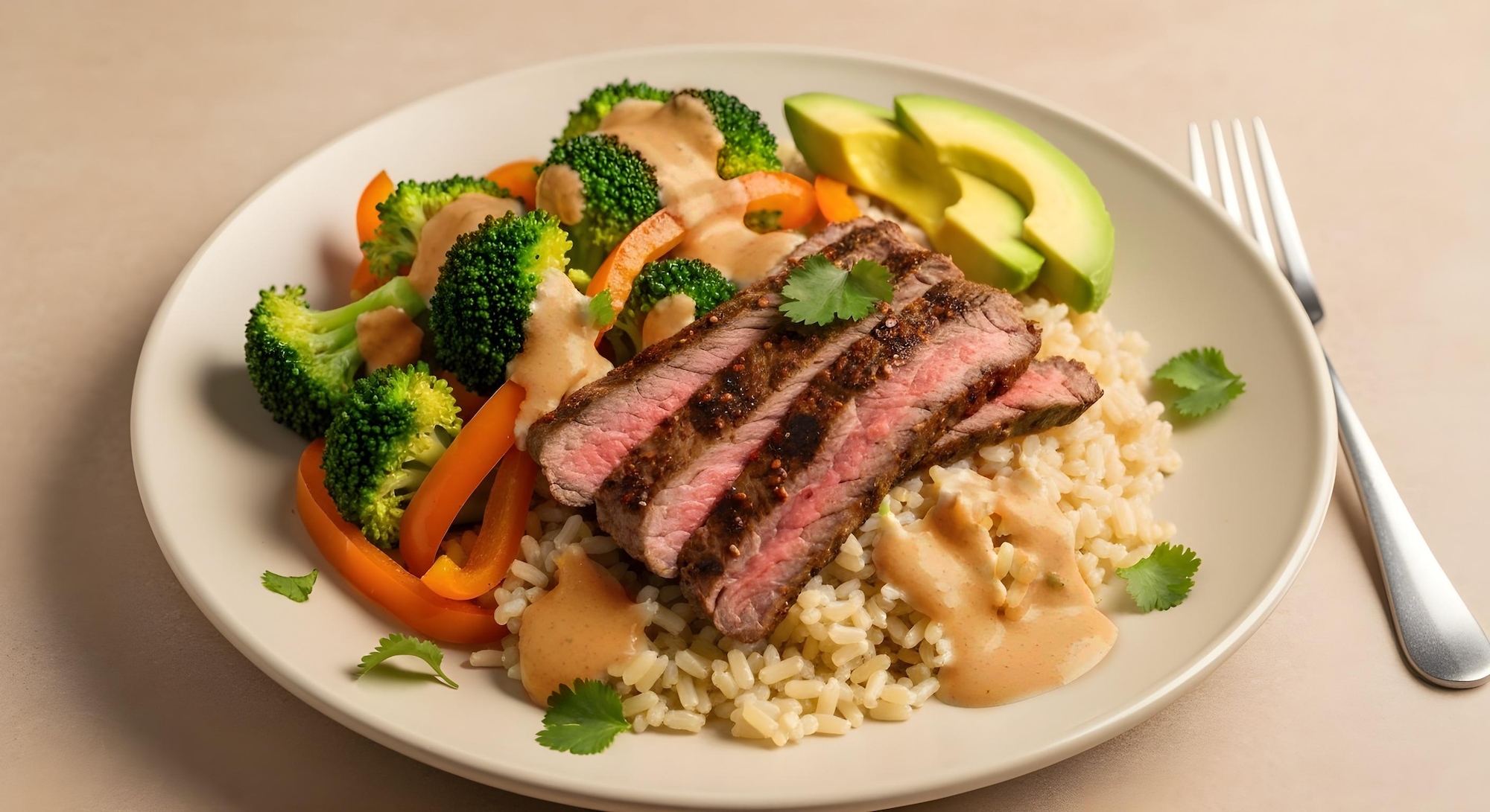 Steak & Veggie Southwest Ranch Power Plate