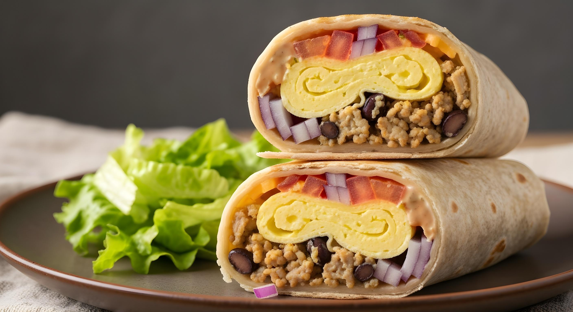 Whole-Wheat Chicken Breakfast Burrito